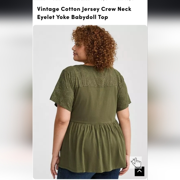 Olive Green Women's Top - Picture 3 of 6